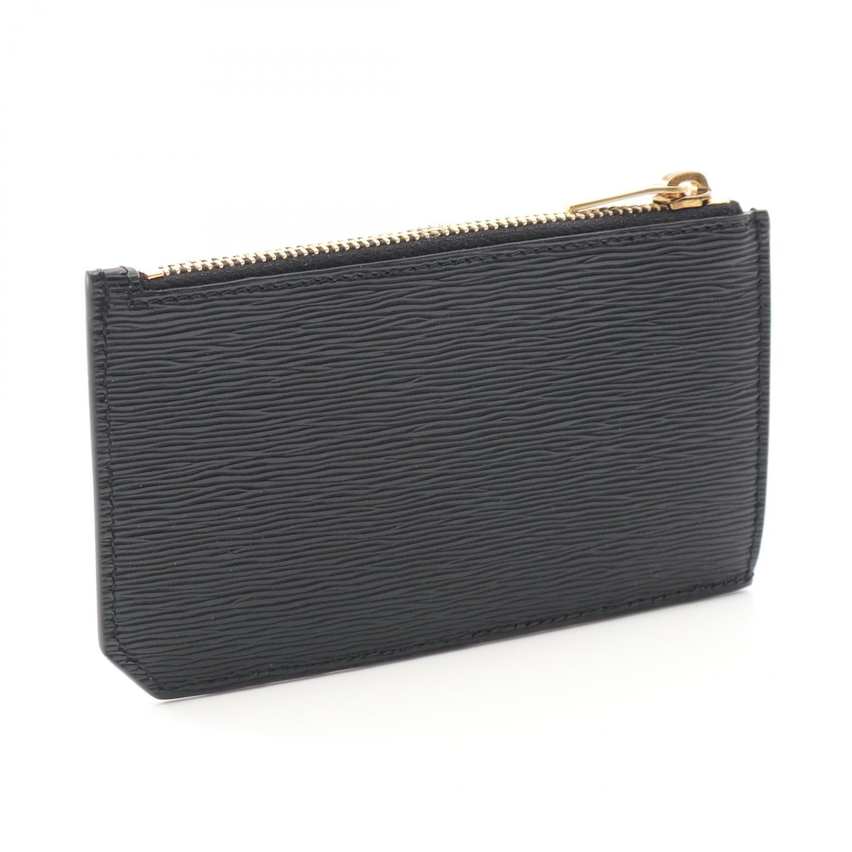 Saint Laurent サンローラン パリ フラグメント ジップカードケース(波型エンボスレザー) - ブラック - 男性