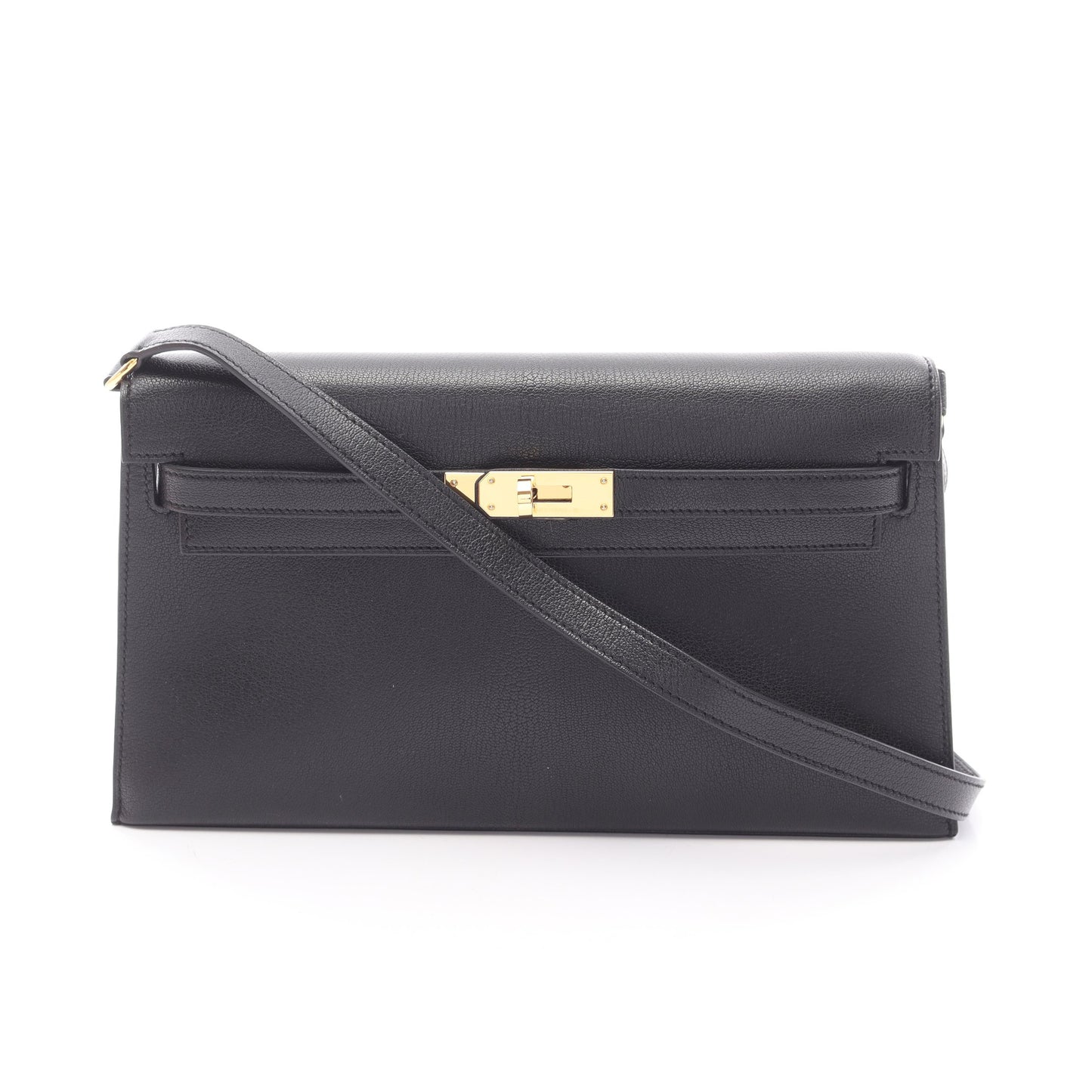 ケリーエラン ショルダーバッグ シェーブルシャムキラ ブラック ゴールド金具 B刻印 エルメス バッグ HERMES