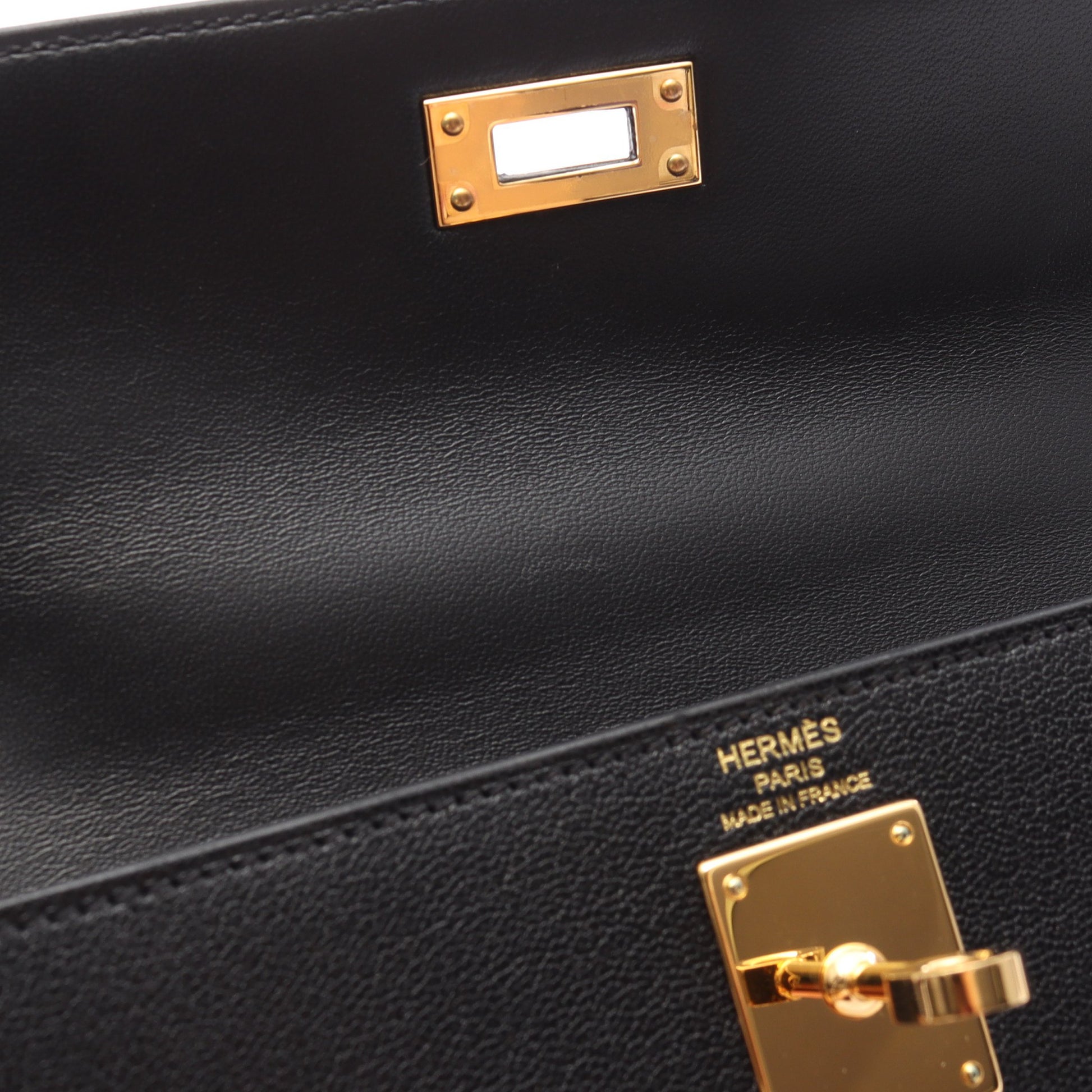 ケリーエラン ショルダーバッグ シェーブルシャムキラ ブラック ゴールド金具 B刻印 エルメス バッグ HERMES