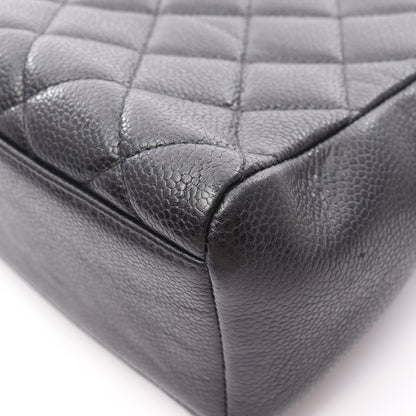 Wチェーンショルダーバッグ キャビアスキン ブラック ゴールド金具 シャネル バッグ CHANEL
