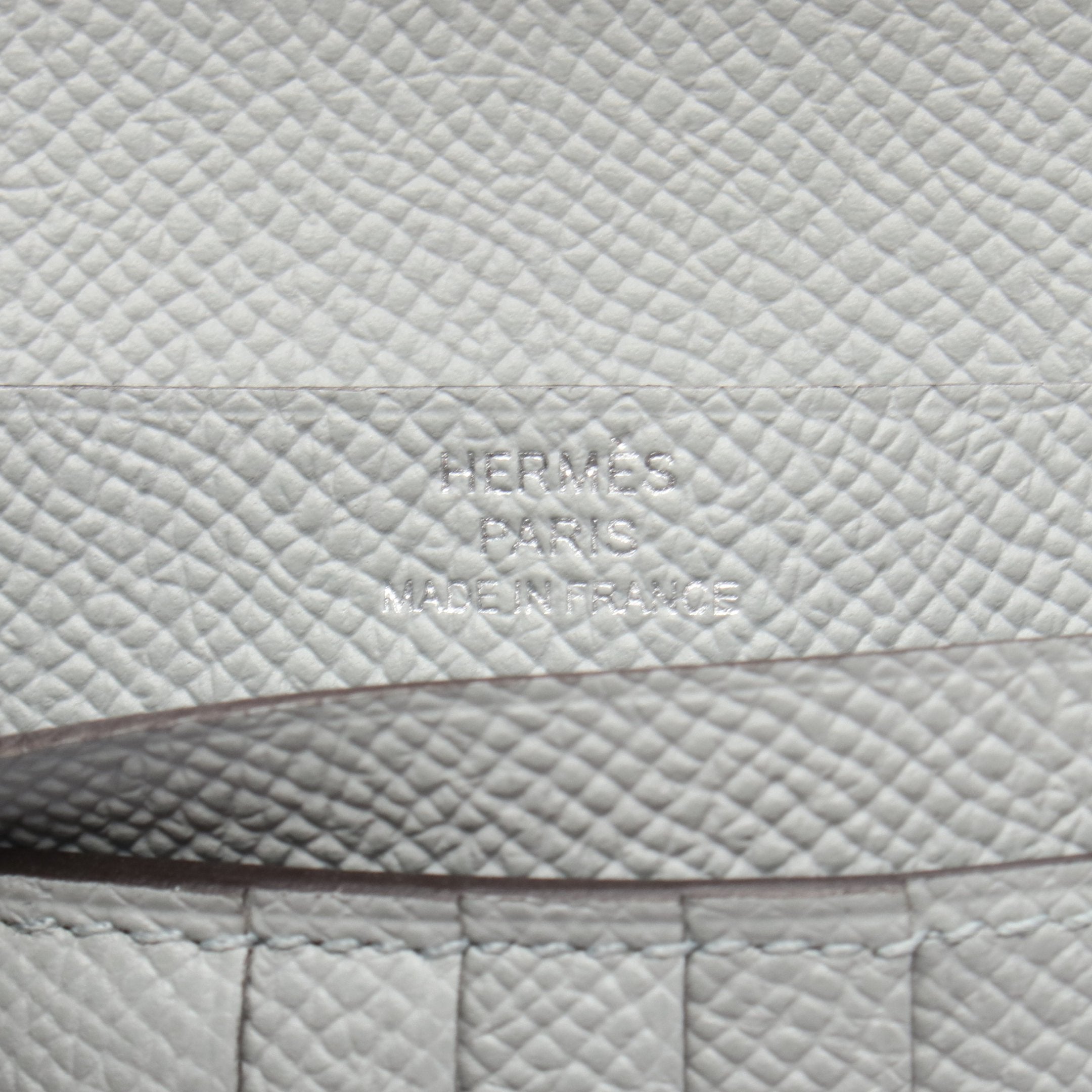 HERMES 二つ折り財布 グレー レザー エルメス Hermes HERMES 二つ折り財布 AZAP SILKIN COMPACT レザー