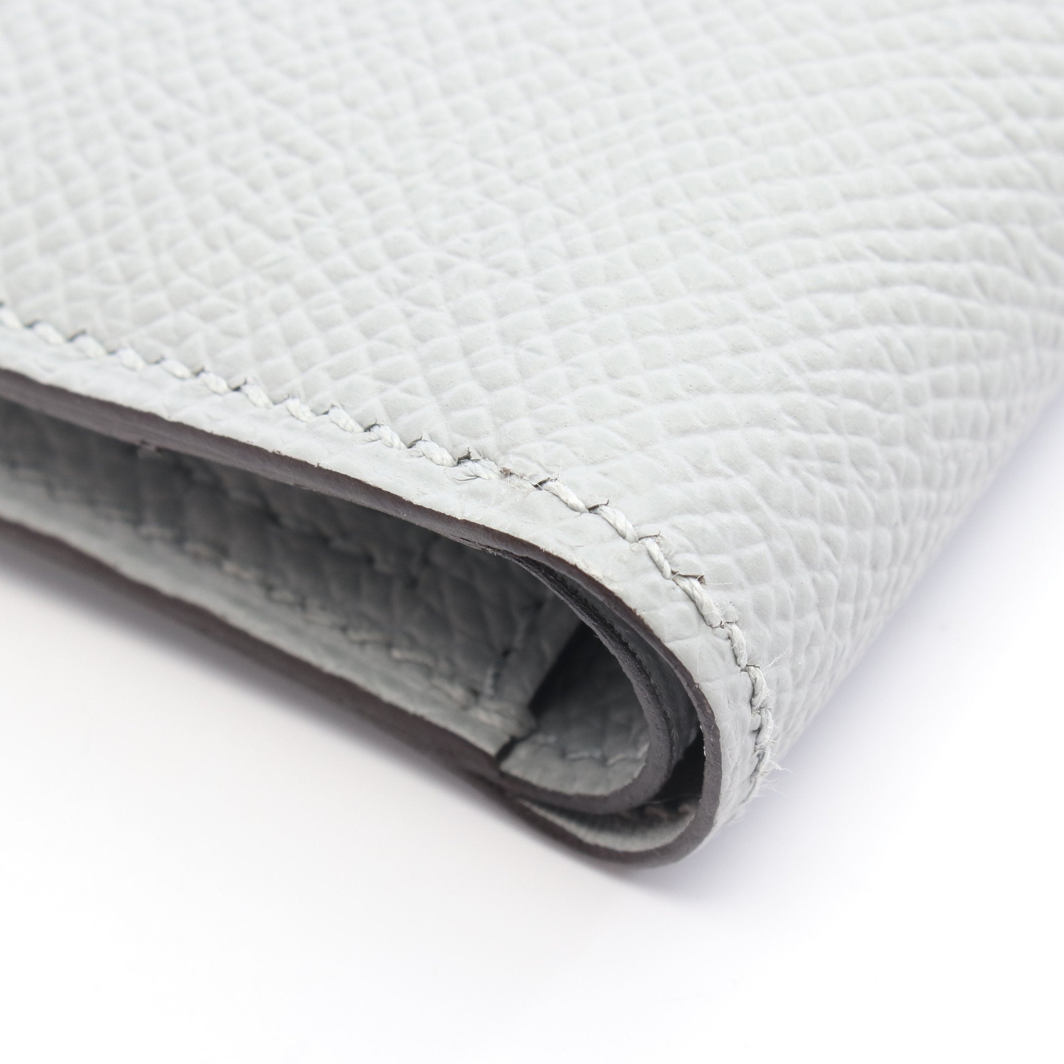 HERMES 二つ折り財布 グレー レザー エルメス Hermes HERMES 二つ折り財布 AZAP SILKIN COMPACT レザー