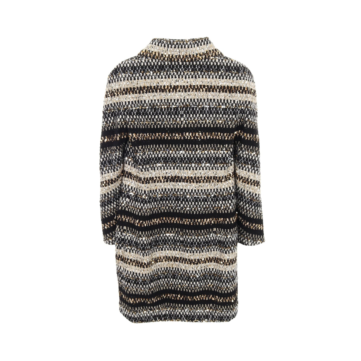 ココマークボタン ジャケット ナイロン ウール ブラック マルチカラー スパンコール シャネル アウター CHANEL