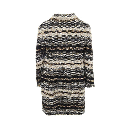 ココマークボタン ジャケット ナイロン ウール ブラック マルチカラー スパンコール シャネル アウター CHANEL