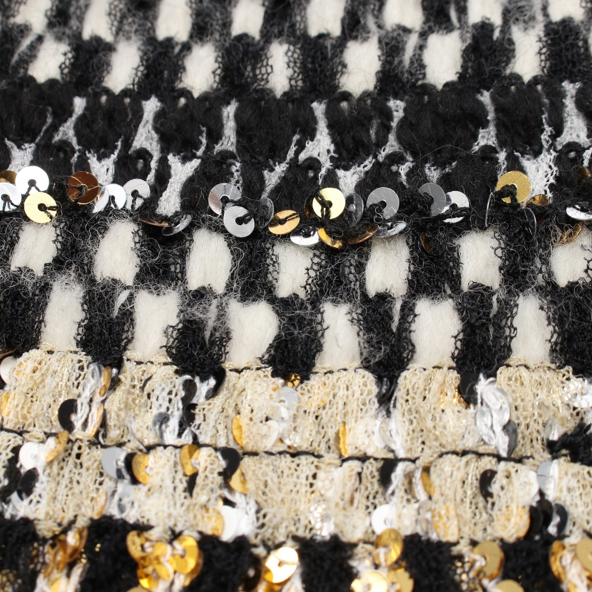 ココマークボタン ジャケット ナイロン ウール ブラック マルチカラー スパンコール シャネル アウター CHANEL