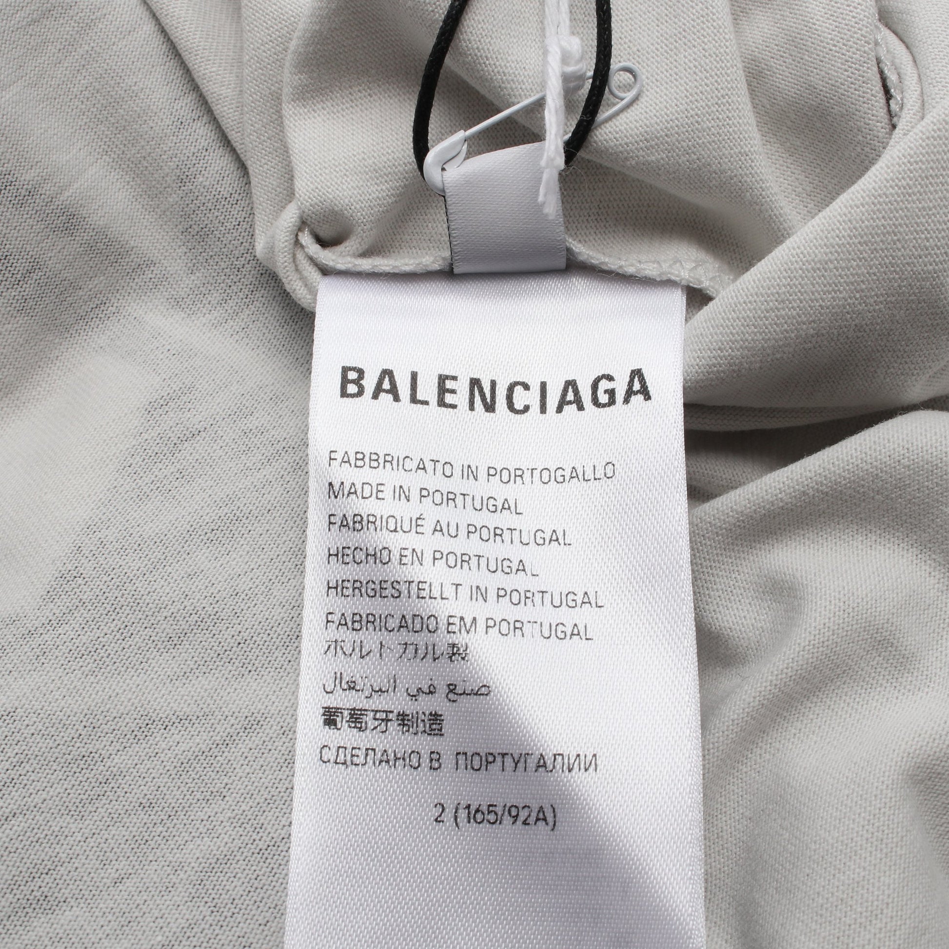 BALENCIAGA × Automobili Lamborghini Tシャツ クルーネック 長袖 コットン ライトグレー オレンジ ブラック バレンシアガ トップス BALENCIAGA