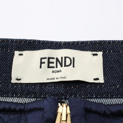 デニムスカート コットン インディゴブルー 切替 フェンディ ボトムス FENDI