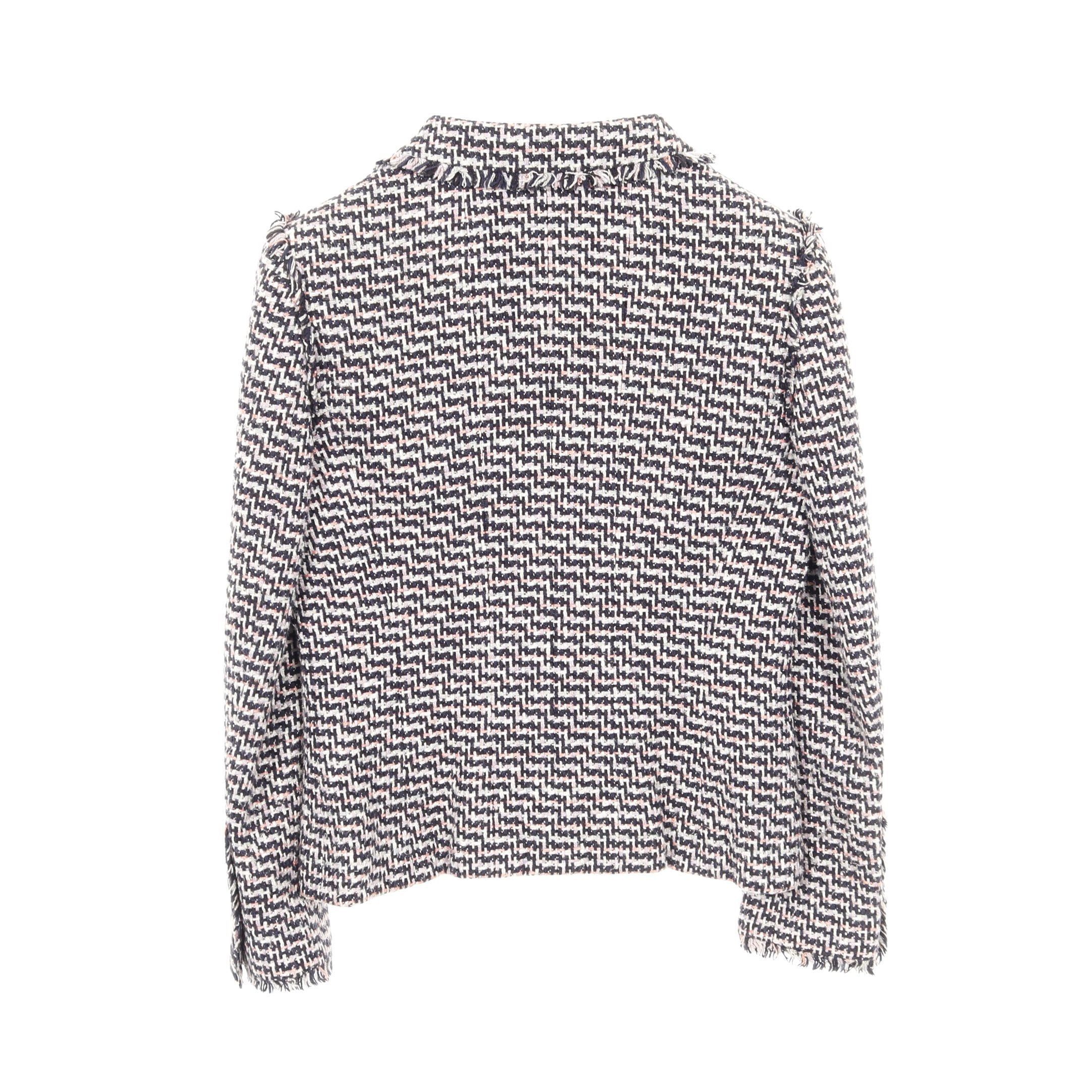 ココマークボタン ツイード ジャケット コットン レーヨン シルク