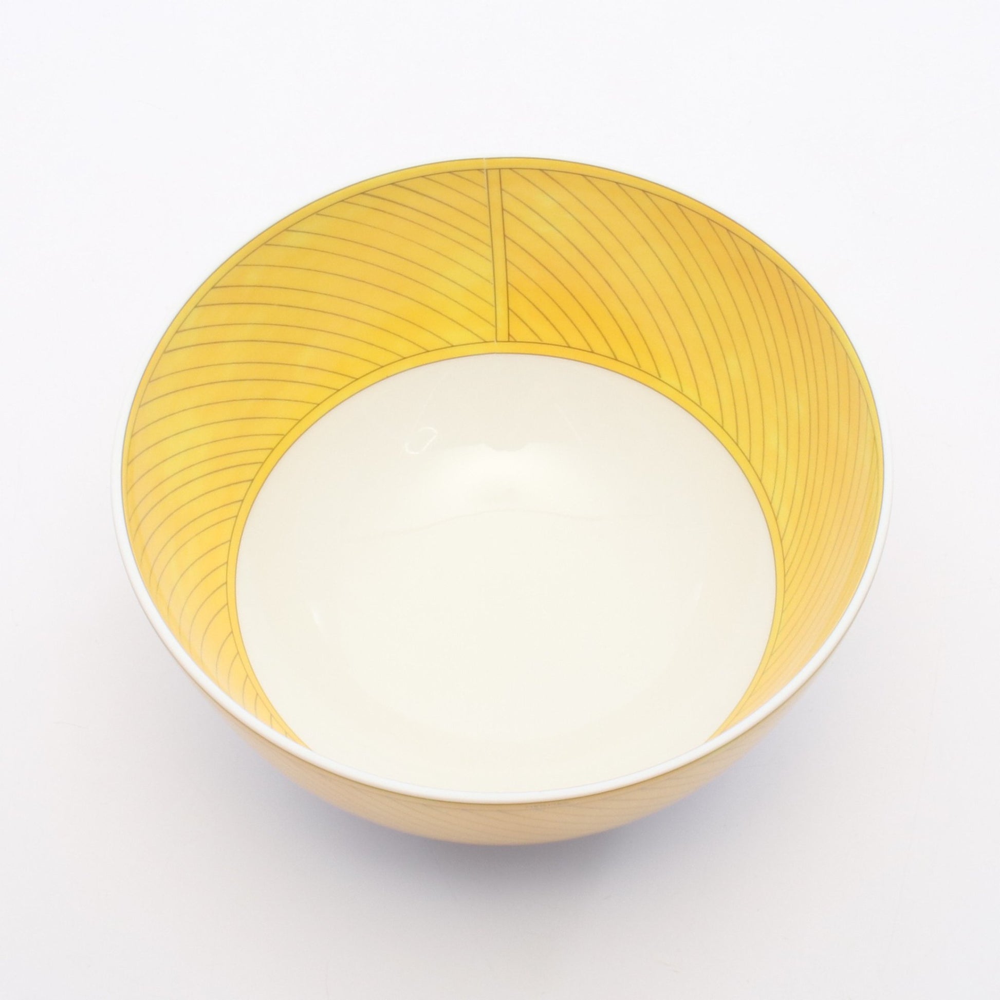 ソレイユドゥエルメス ボウルGM 食器 陶器 イエロー ホワイト グレー エルメス 財布・小物 HERMES