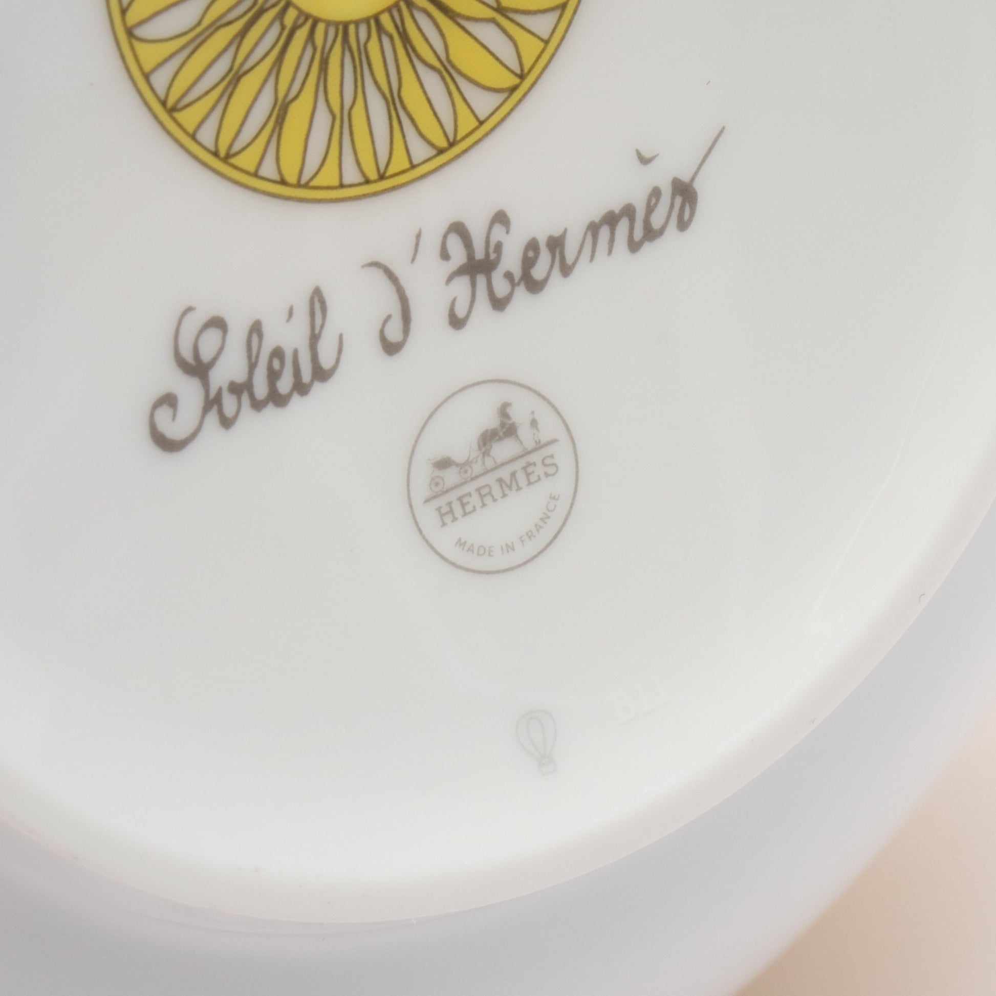 ソレイユドゥエルメス ボウルGM 食器 陶器 イエロー ホワイト グレー エルメス 財布・小物 HERMES