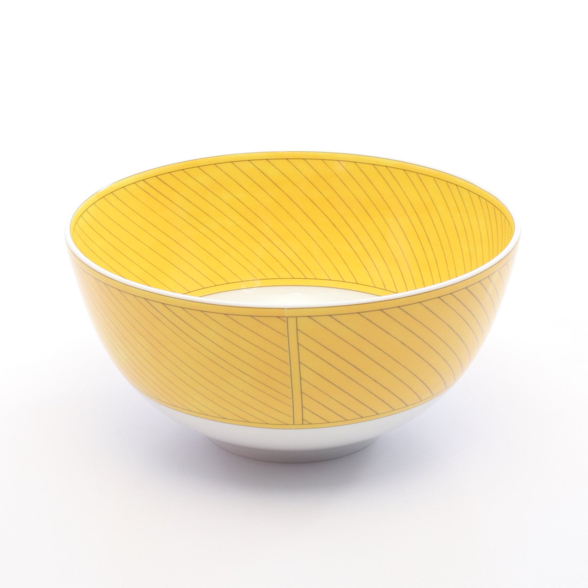 ソレイユドゥエルメス ボウルGM 食器 陶器 イエロー ホワイト グレー エルメス 財布・小物 HERMES