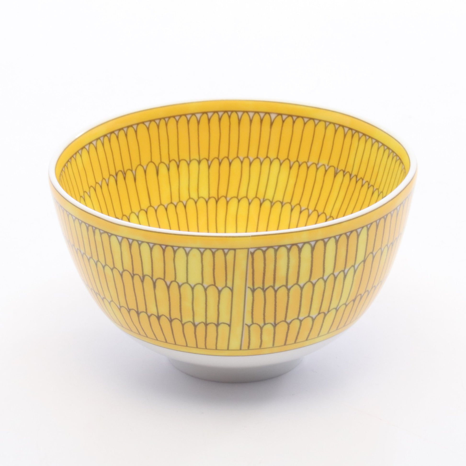 ソレイユドゥエルメス ボウルPM 食器 陶器 イエロー ホワイト グレー エルメス 財布・小物 HERMES