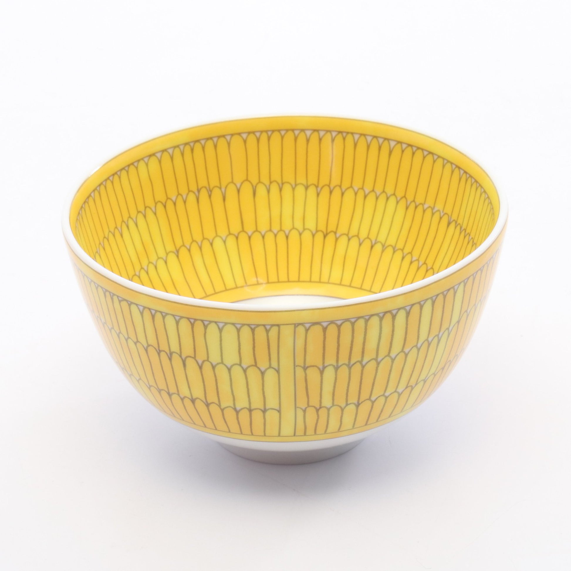 ソレイユドゥエルメス ボウルPM 食器 陶器 イエロー ホワイト グレー エルメス 財布・小物 HERMES