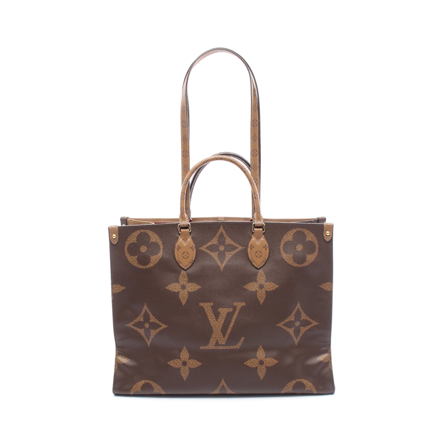 オンザゴーGM モノグラムジャイアント リバース ショルダーバッグ トートバッグ PVC ブラウン ベージュ ルイヴィトン バッグ LOUIS VUITTON