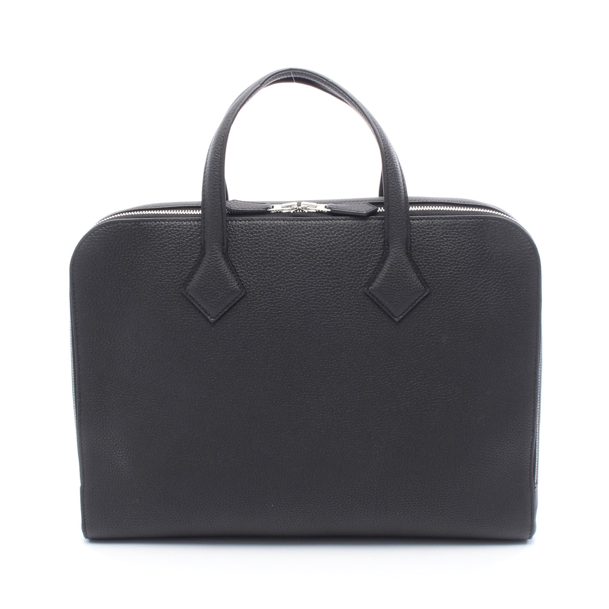 ヴィクトリアライト ブリーフケース ビジネスバッグ トゴ ブラック シルバー金具 C刻印 エルメス バッグ HERMES