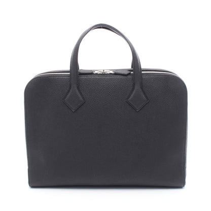 ヴィクトリアライト ブリーフケース ビジネスバッグ トゴ ブラック シルバー金具 C刻印 エルメス バッグ HERMES