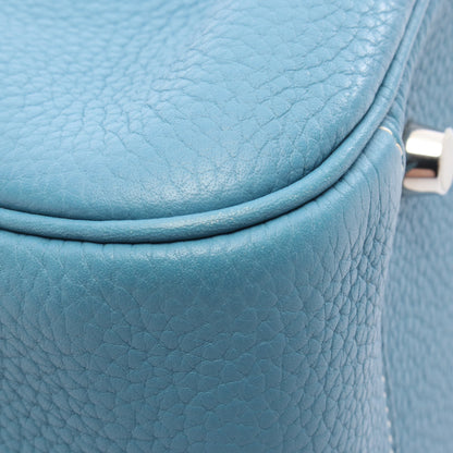 リンディ34 ブルージーン ショルダーバッグ トリヨンクレマンス ブルー シルバー金具 R刻印 エルメス バッグ HERMES