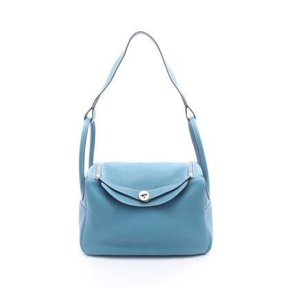 リンディ34 ブルージーン ショルダーバッグ トリヨンクレマンス ブルー シルバー金具 R刻印 エルメス バッグ HERMES