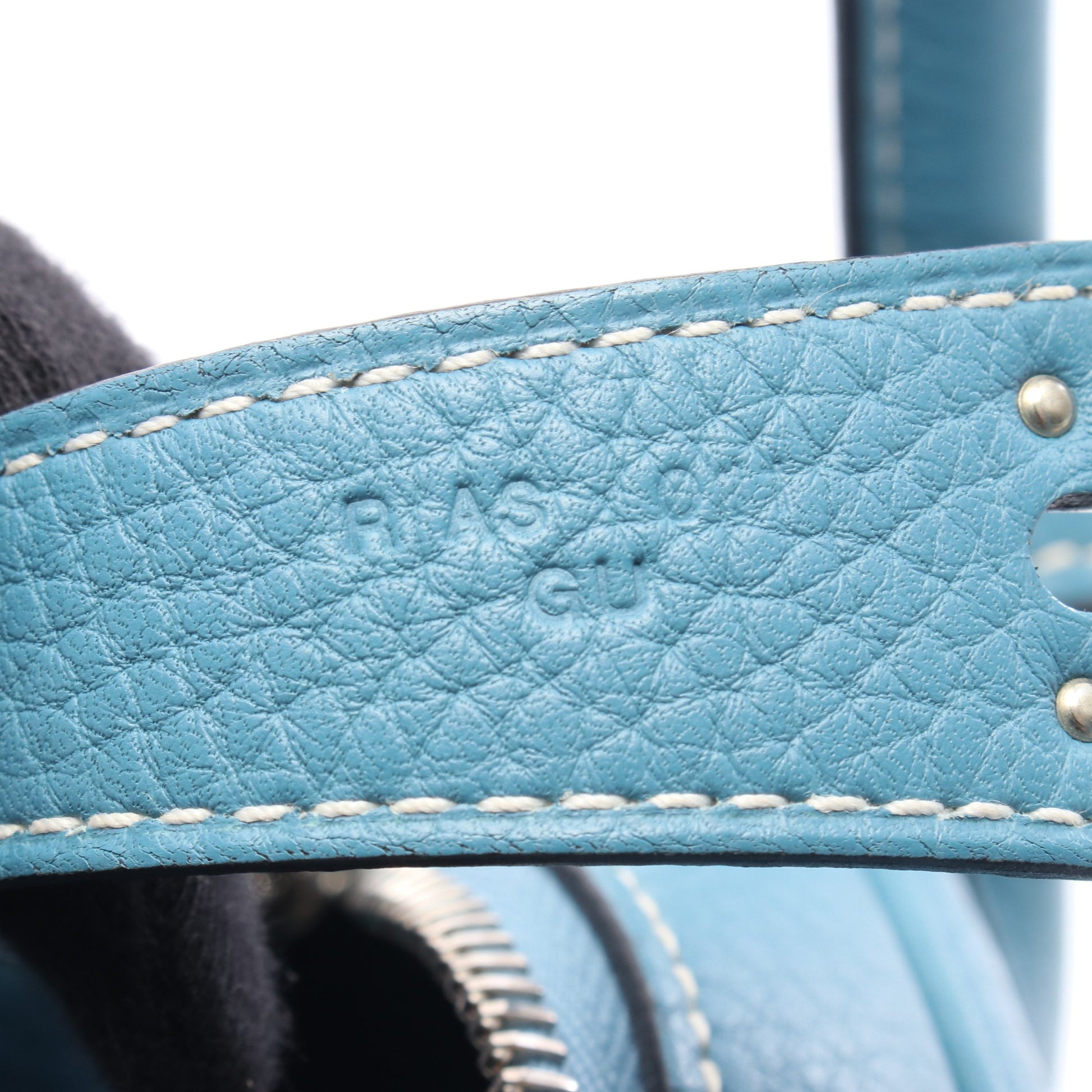 リンディ34 ブルージーン ショルダーバッグ トリヨンクレマンス ブルー シルバー金具 R刻印 エルメス バッグ HERMES