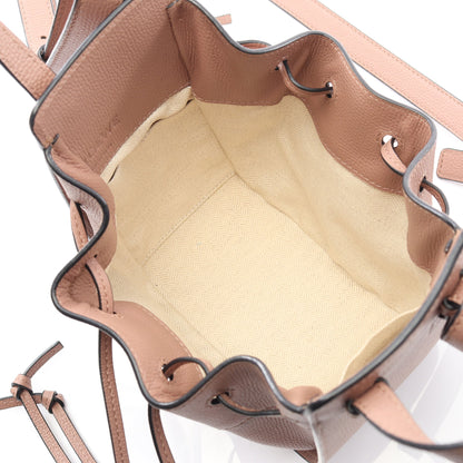 ハンモック ドローストリングバッグ ミニ ハンドバッグ レザー ピンクベージュ 2WAY ロエベ バッグ LOEWE