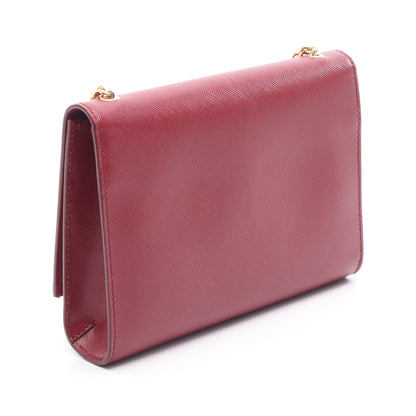 ヴァラリボン チェーンショルダーバッグ レザー レッド サルヴァトーレフェラガモ バッグ Salvatore Ferragamo