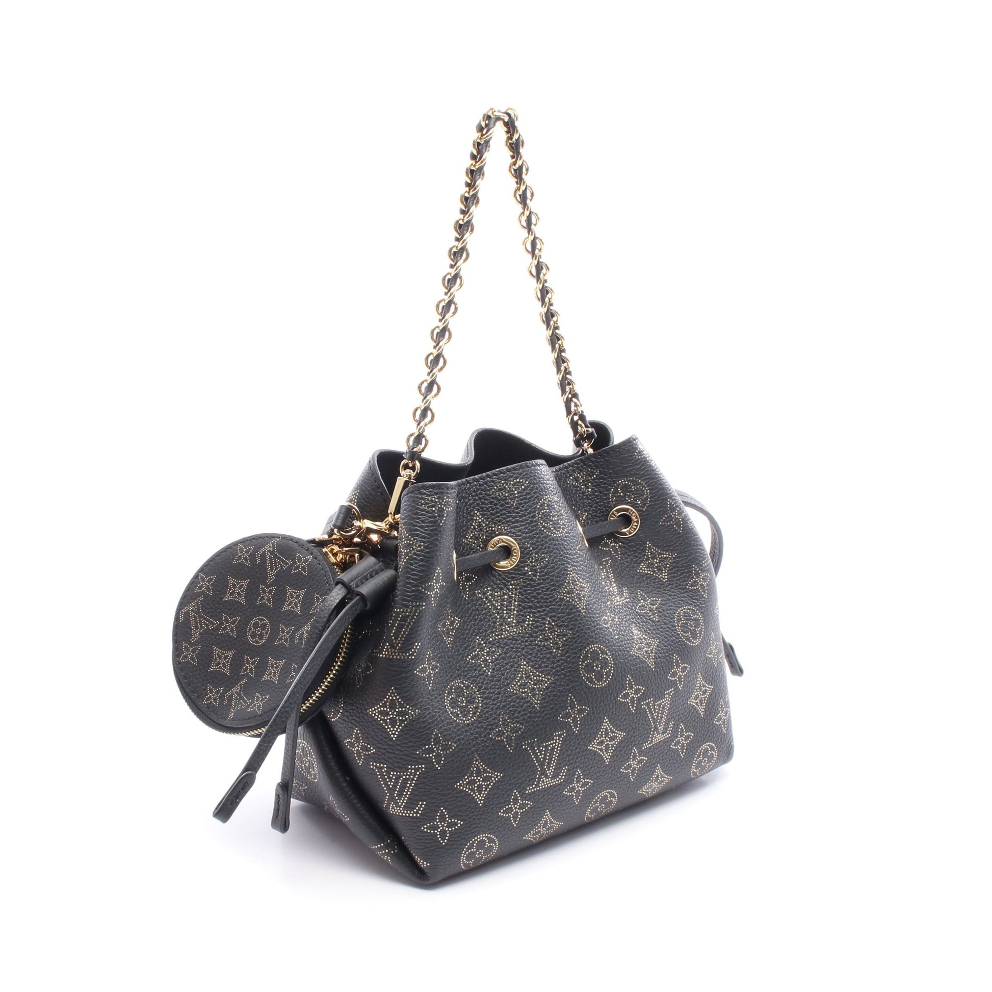 ベラ マヒナ ノワール チェーンハンドバッグ レザー ブラック ゴールド 2WAY ルイヴィトン バッグ LOUIS VUITTON