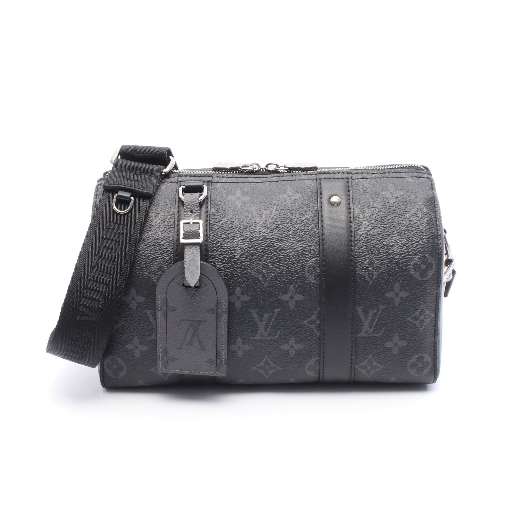 シティ キーポル モノグラムエクリプス リバース ショルダーバッグ PVC レザー ブラック グレー ルイヴィトン バッグ LOUIS VUITTON