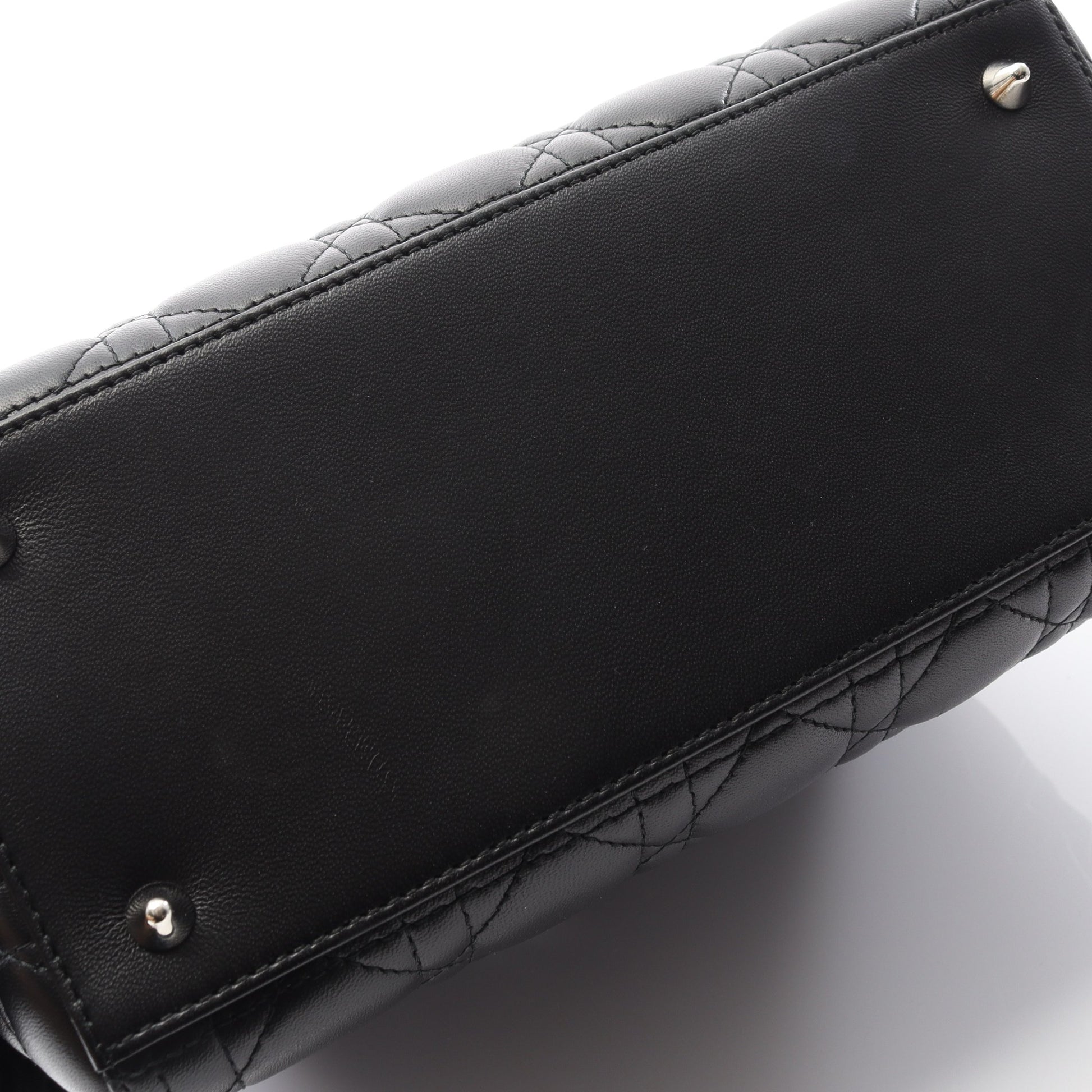 LADY DIOR レディディオール カナージュ ハンドバッグ レザー ブラック 2WAY クリスチャンディオール バッグ Christian Dior
