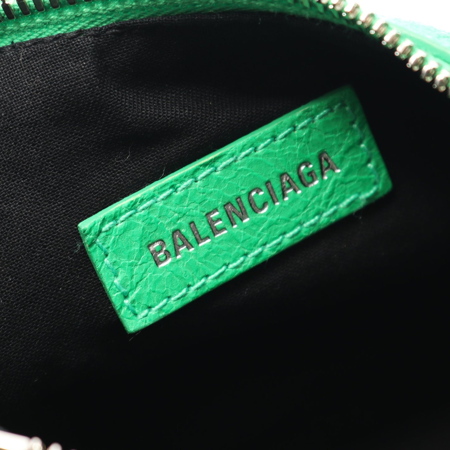 LE CAGOLE ショルダーバッグ レザー グリーン バレンシアガ バッグ BALENCIAGA