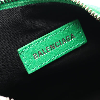 LE CAGOLE ショルダーバッグ レザー グリーン バレンシアガ バッグ BALENCIAGA