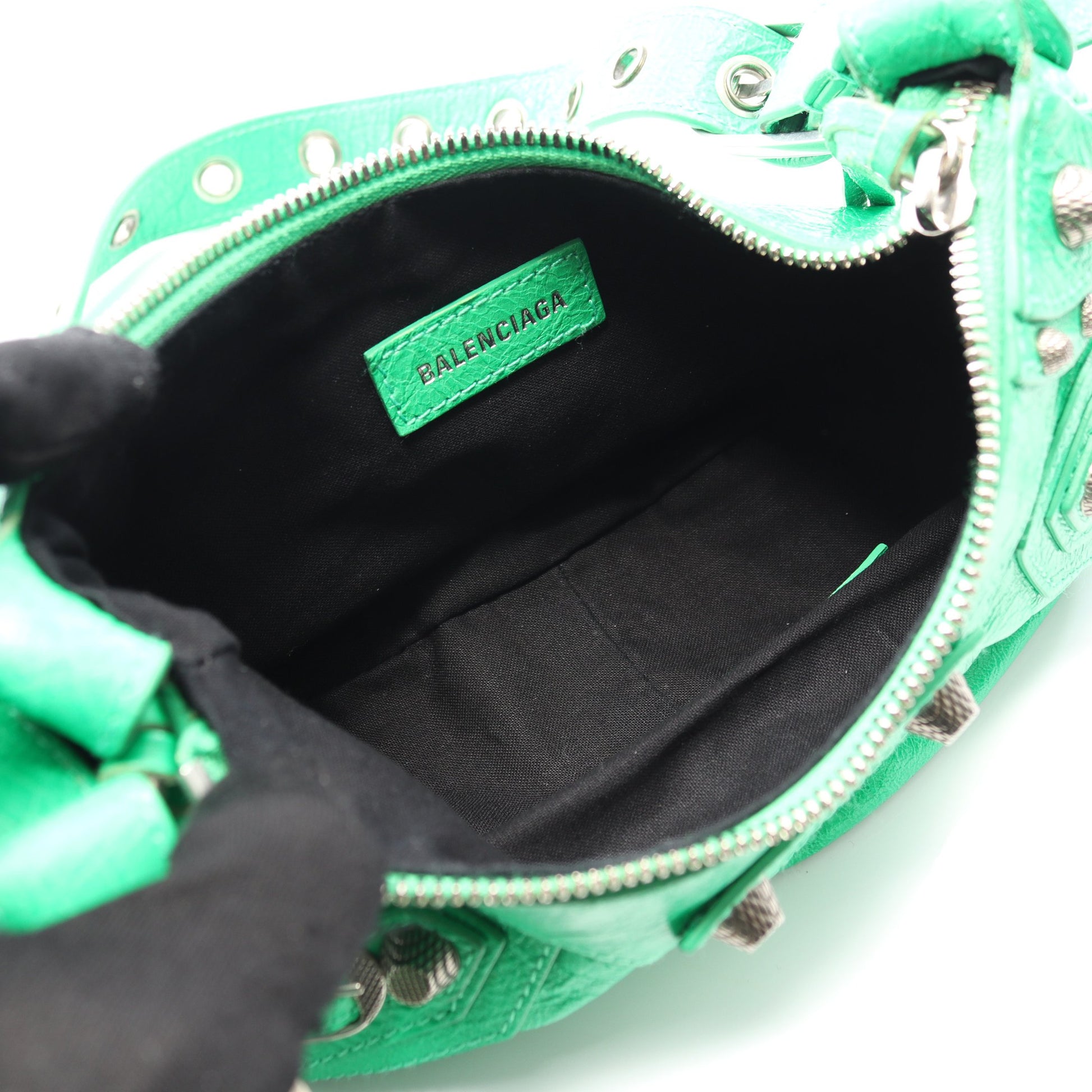 LE CAGOLE ショルダーバッグ レザー グリーン バレンシアガ – RECLO