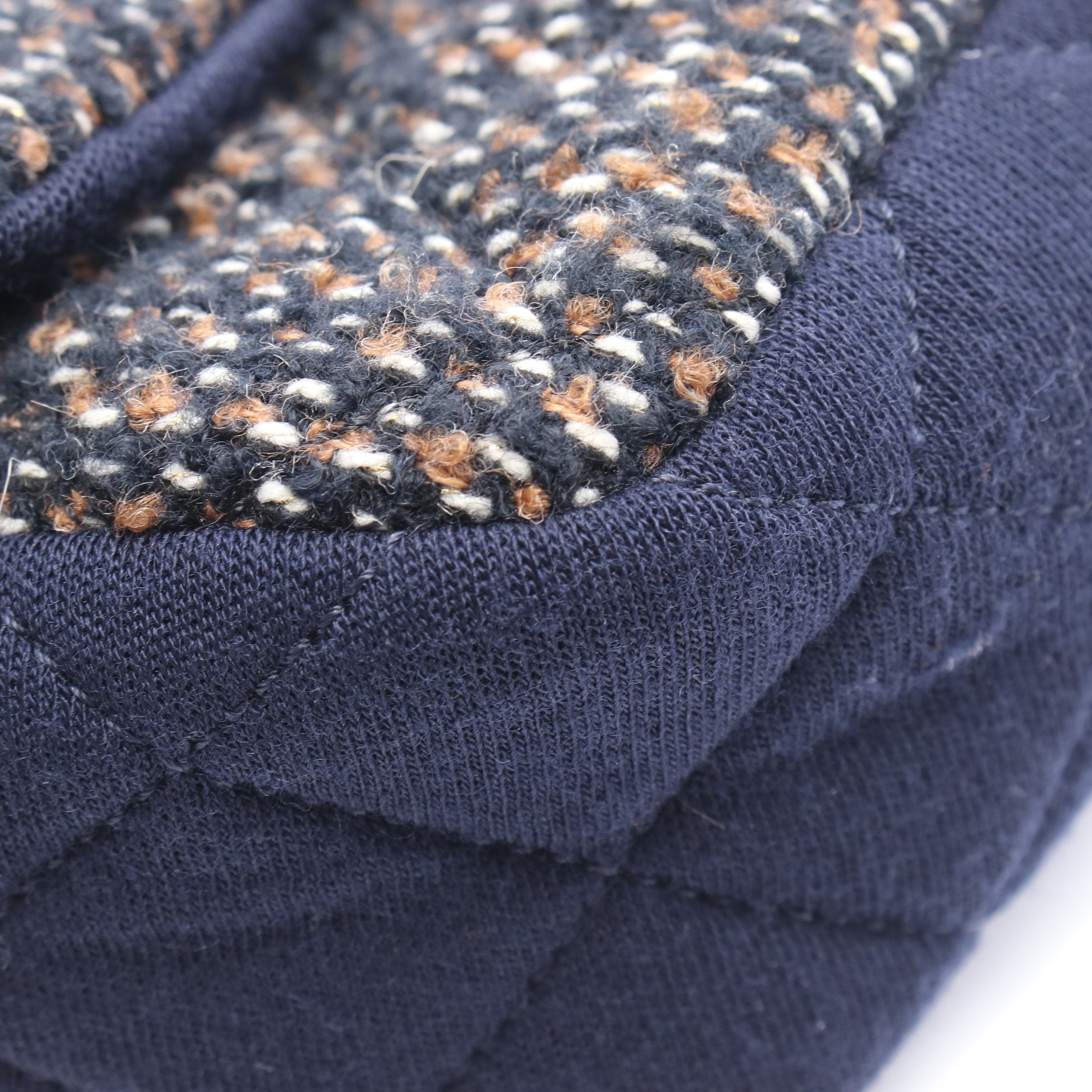 マトラッセ チェーンショルダーバッグ ツイード コットンジャージ