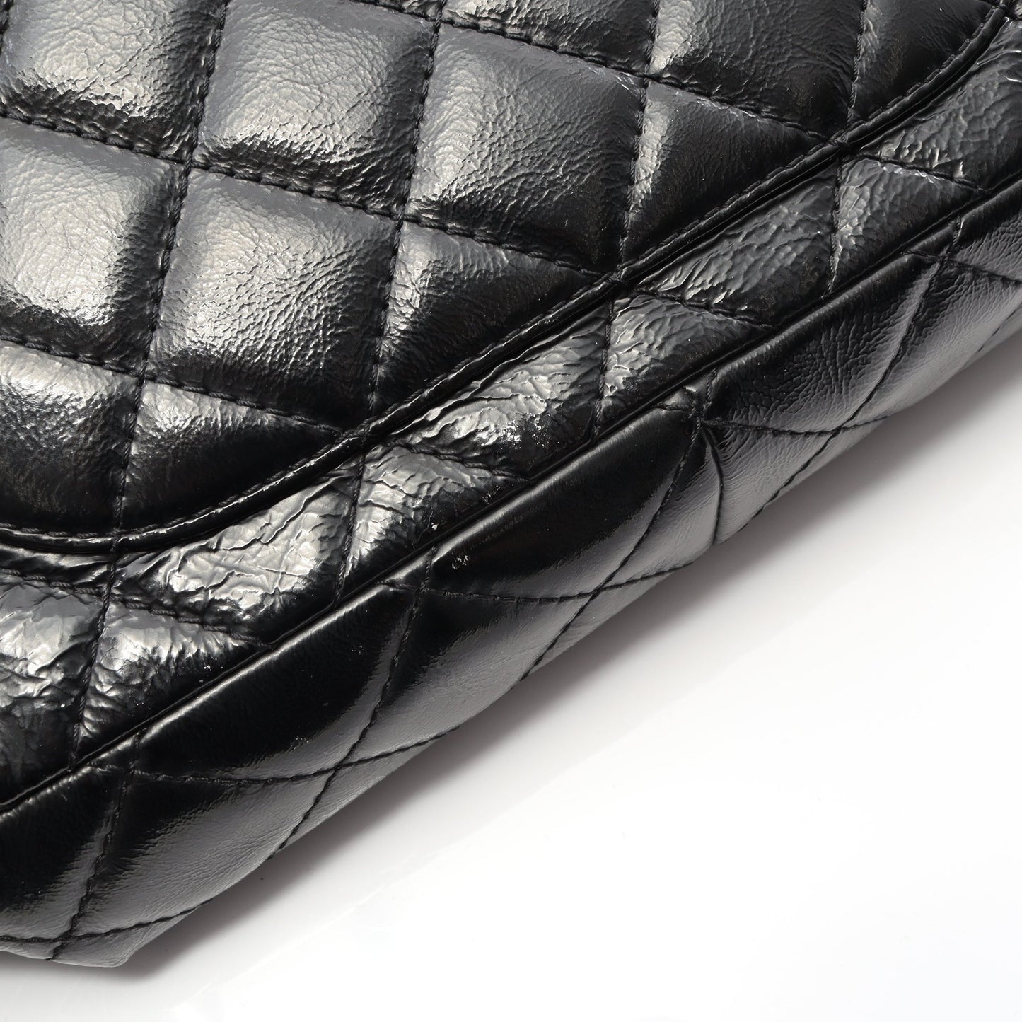 2.55 マトラッセ マキシ Wフラップ Wチェーンショルダーバッグ レザー ブラック シルバー金具 シャネル バッグ CHANEL