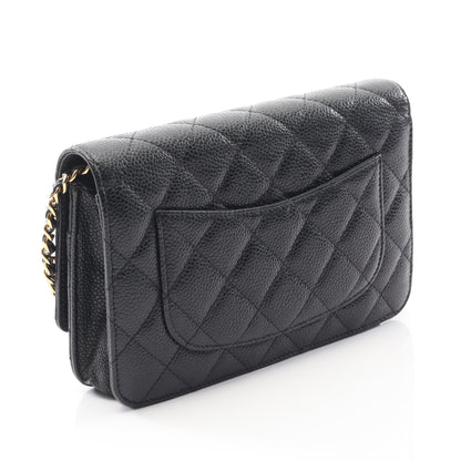マトラッセ チェーンウォレット キャビアスキン ブラック ゴールド金具 シャネル バッグ CHANEL