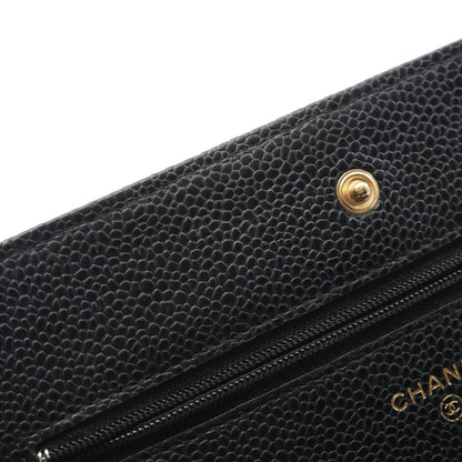 マトラッセ チェーンウォレット キャビアスキン ブラック ゴールド金具 シャネル バッグ CHANEL