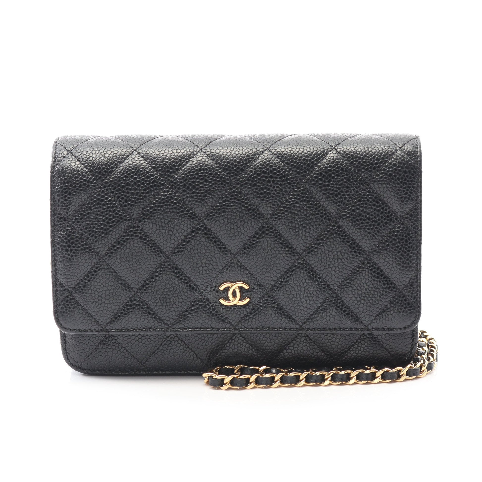 マトラッセ チェーンウォレット キャビアスキン ブラック ゴールド金具 シャネル バッグ CHANEL