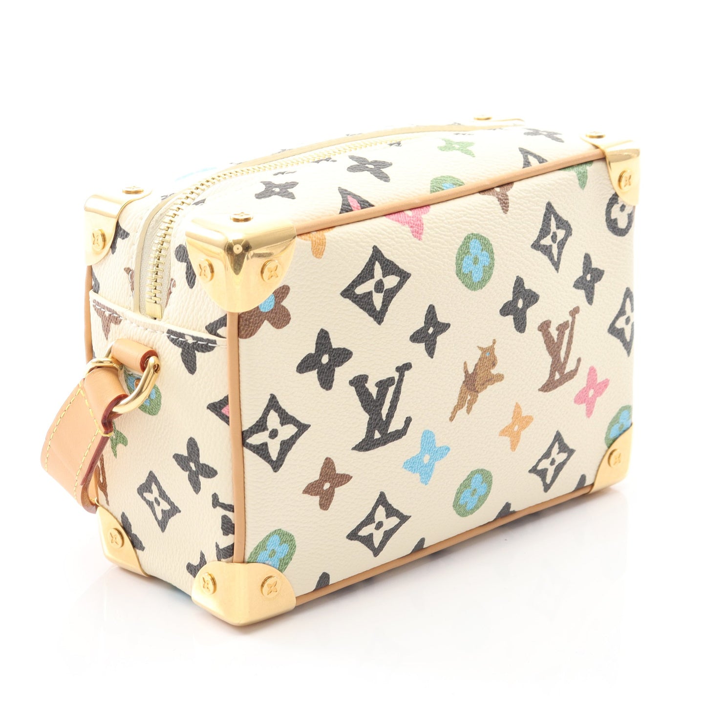 ミニ ソフトトランク モノグラムクラギー チェーンショルダーバッグ PVC レザー アイボリー ブラウン ルイヴィトン バッグ LOUIS VUITTON