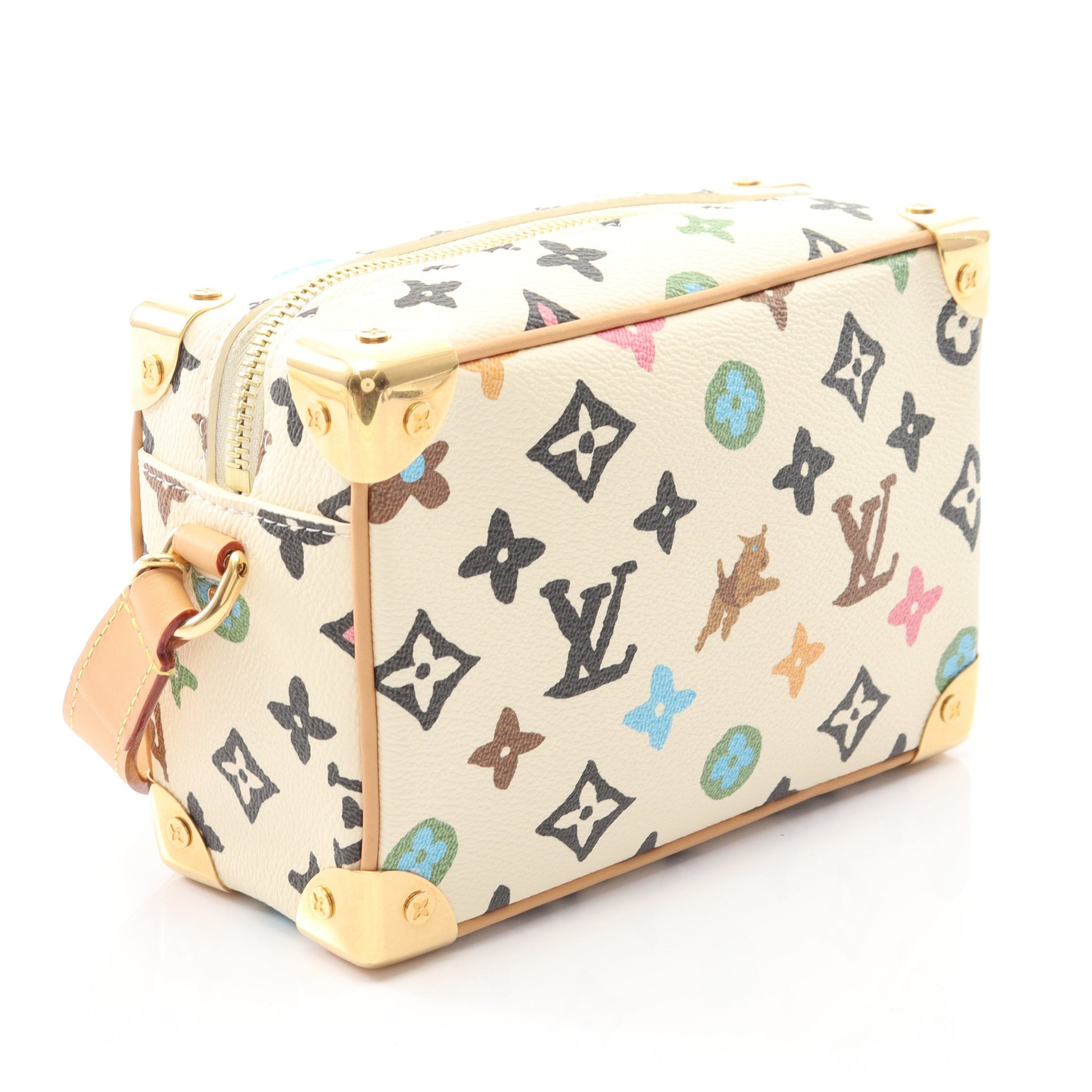 ミニ ソフトトランク モノグラムクラギー チェーンショルダーバッグ PVC レザー アイボリー ブラウン ルイヴィトン バッグ LOUIS VUITTON