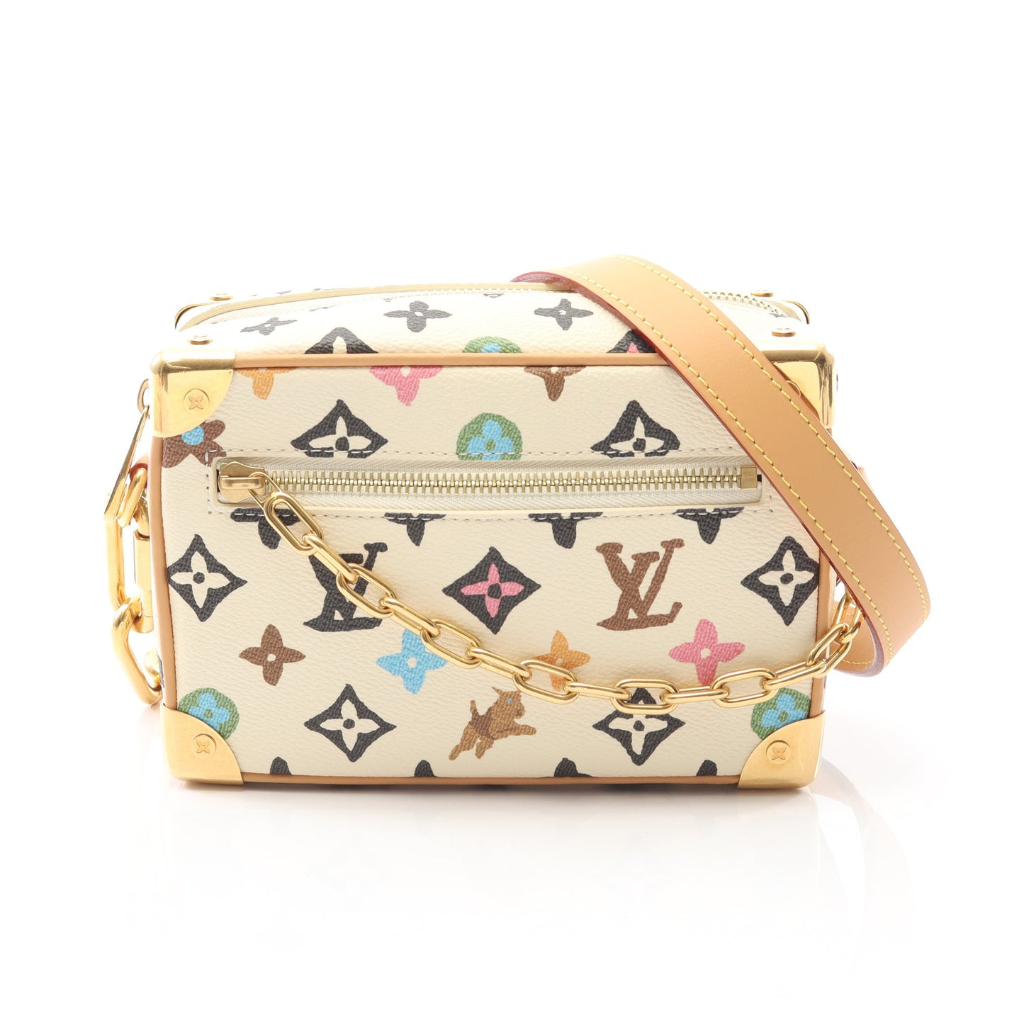 ミニ ソフトトランク モノグラムクラギー チェーンショルダーバッグ PVC レザー アイボリー ブラウン ルイヴィトン バッグ LOUIS VUITTON