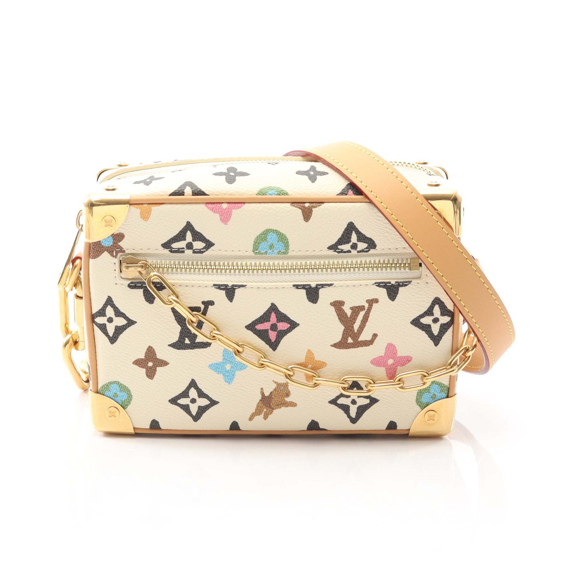 ミニ ソフトトランク モノグラムクラギー チェーンショルダーバッグ PVC レザー アイボリー ブラウン ルイヴィトン バッグ LOUIS VUITTON