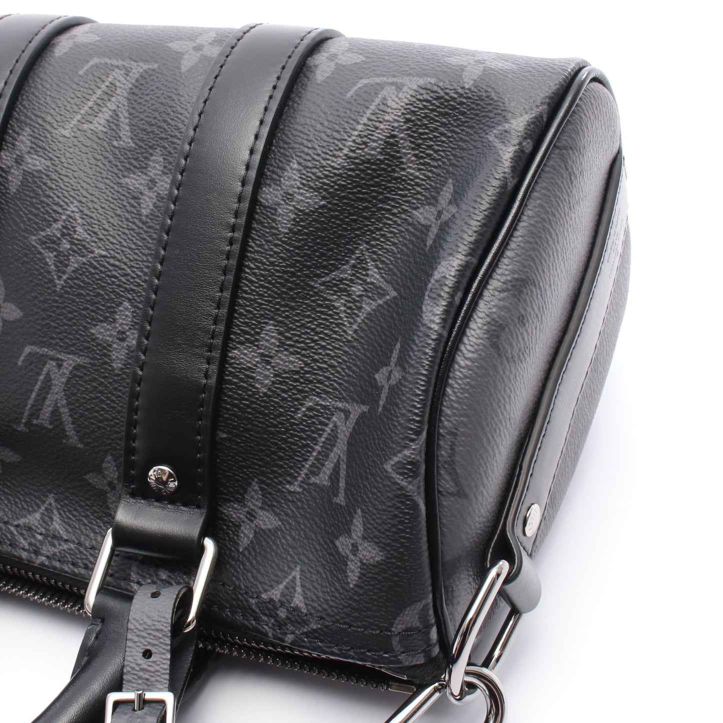 キーポル バンドリエール 25 モノグラムエクリプス ハンドバッグ PVC レザー ブラック グレー 2WAY ルイヴィトン バッグ LOUIS VUITTON