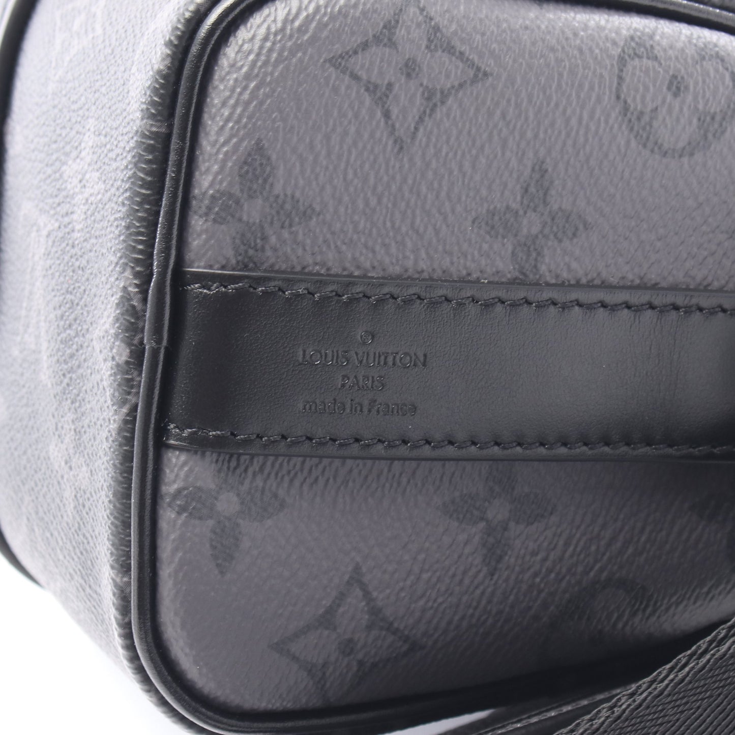キーポル バンドリエール 25 モノグラムエクリプス ハンドバッグ PVC レザー ブラック グレー 2WAY ルイヴィトン バッグ LOUIS VUITTON