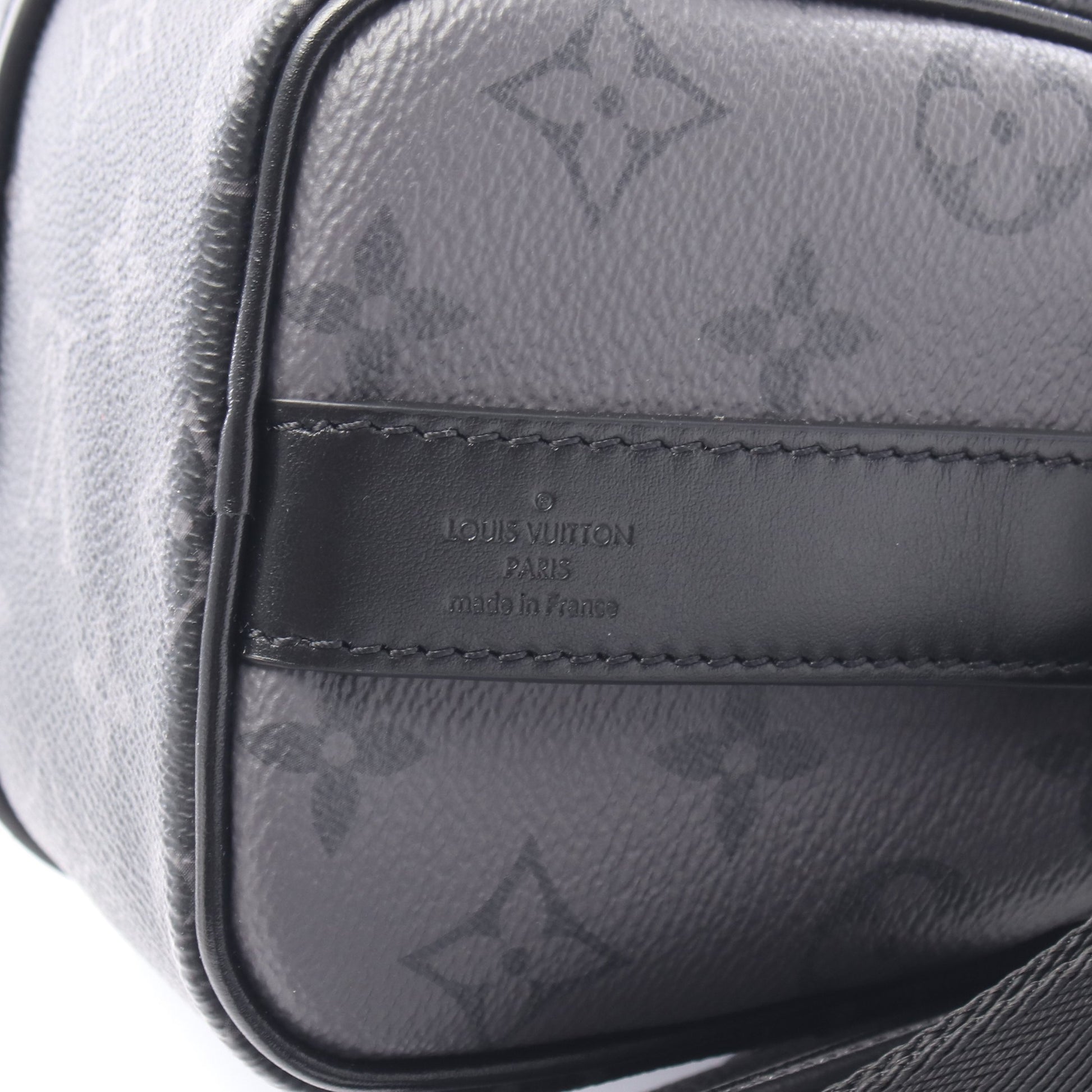 キーポル バンドリエール 25 モノグラムエクリプス ハンドバッグ PVC レザー ブラック グレー 2WAY ルイヴィトン バッグ LOUIS VUITTON