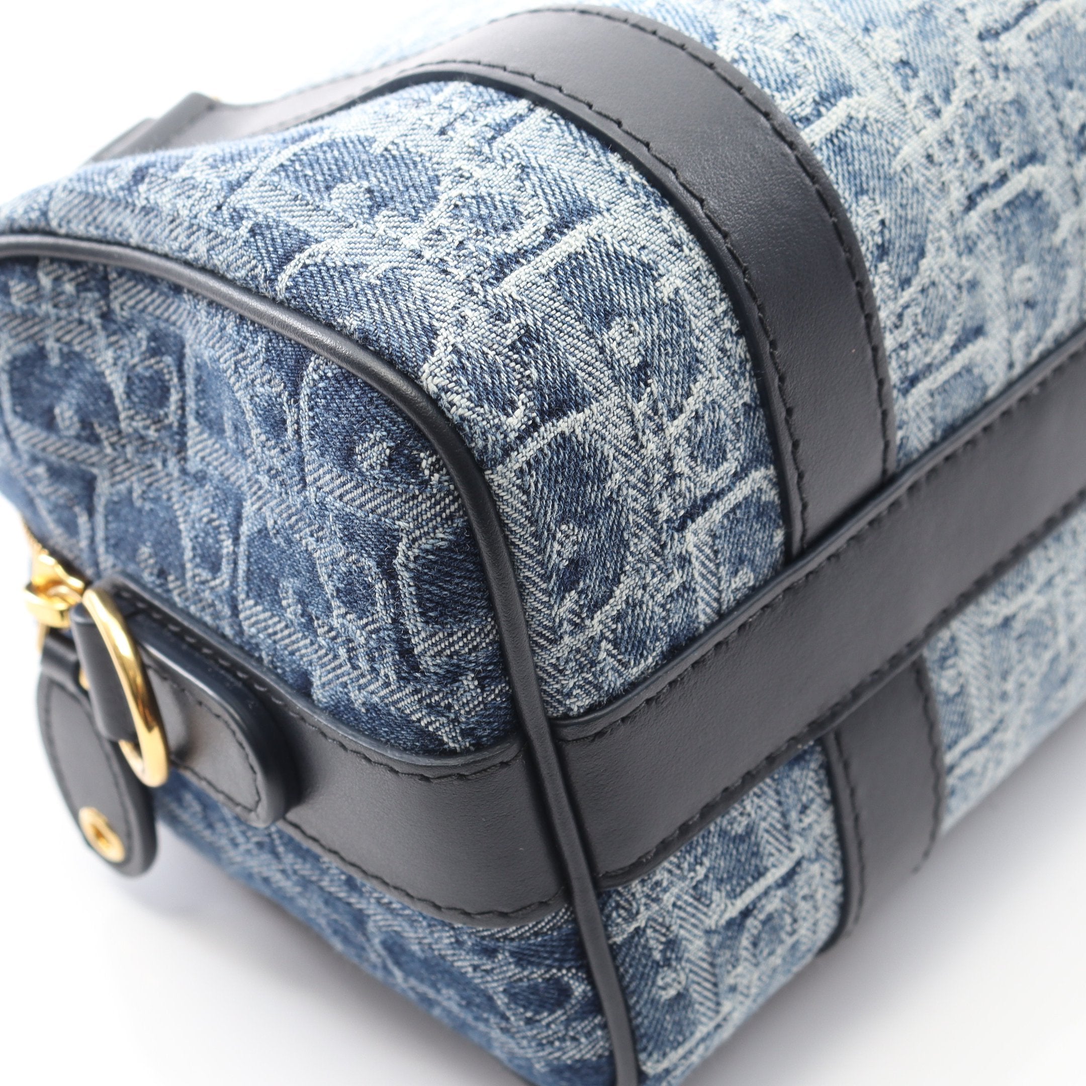 ディオール Dior Groove 20 グルーヴ スモール オブリーク ジャカード ハンドバッグ バッグ デニム レザー レディース ネイビー系 M1364UDCE_M49E 【中古】 Groove 20 グルーヴ スモール オブリーク ジャカード ハンドバッグ