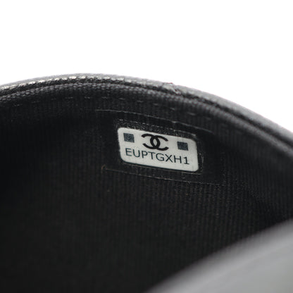 マトラッセ ラウンドファスナー財布 キャビアスキン ブラック ゴールド金具 シャネル 財布・小物 CHANEL