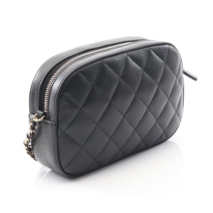 マトラッセ ラウンドファスナー財布 キャビアスキン ブラック ゴールド金具 シャネル 財布・小物 CHANEL