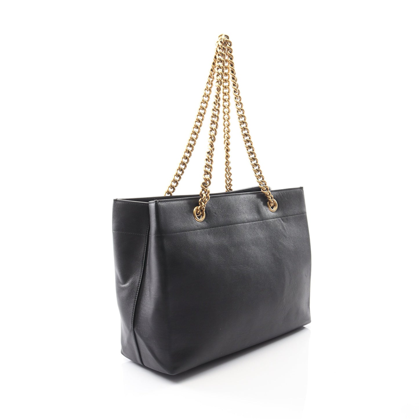 DUTY FREE ミディアム チェーンショルダーバッグ チェーントートバッグ レザー ブラック バレンシアガ バッグ BALENCIAGA
