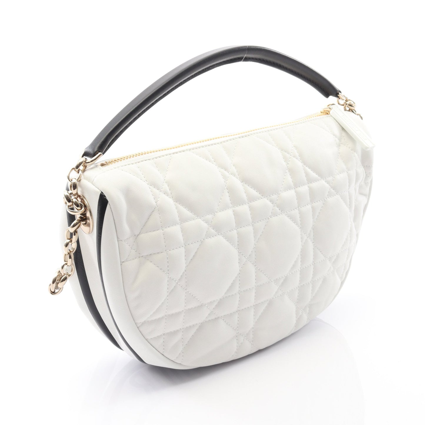 VIBE ヴァイブ ミディアム ホーボー カナージュ ハンドバッグ レザー ホワイト ブラック 2WAY クリスチャンディオール バッグ Christian Dior
