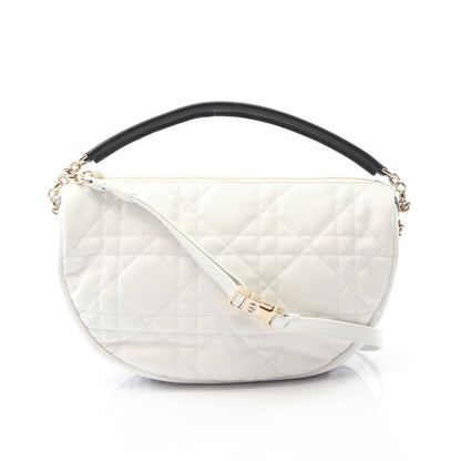 VIBE ヴァイブ ミディアム ホーボー カナージュ ハンドバッグ レザー ホワイト ブラック 2WAY クリスチャンディオール バッグ Christian Dior