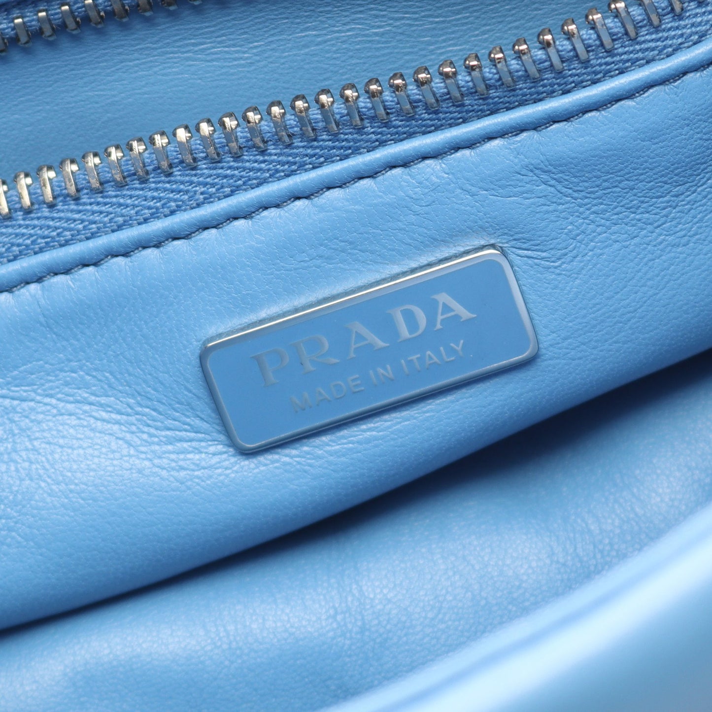 MOON ハンドバッグ レザー ブルー 2WAY プラダ バッグ PRADA
